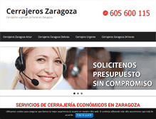 Tablet Screenshot of cerrajeroszaragoza24h.com